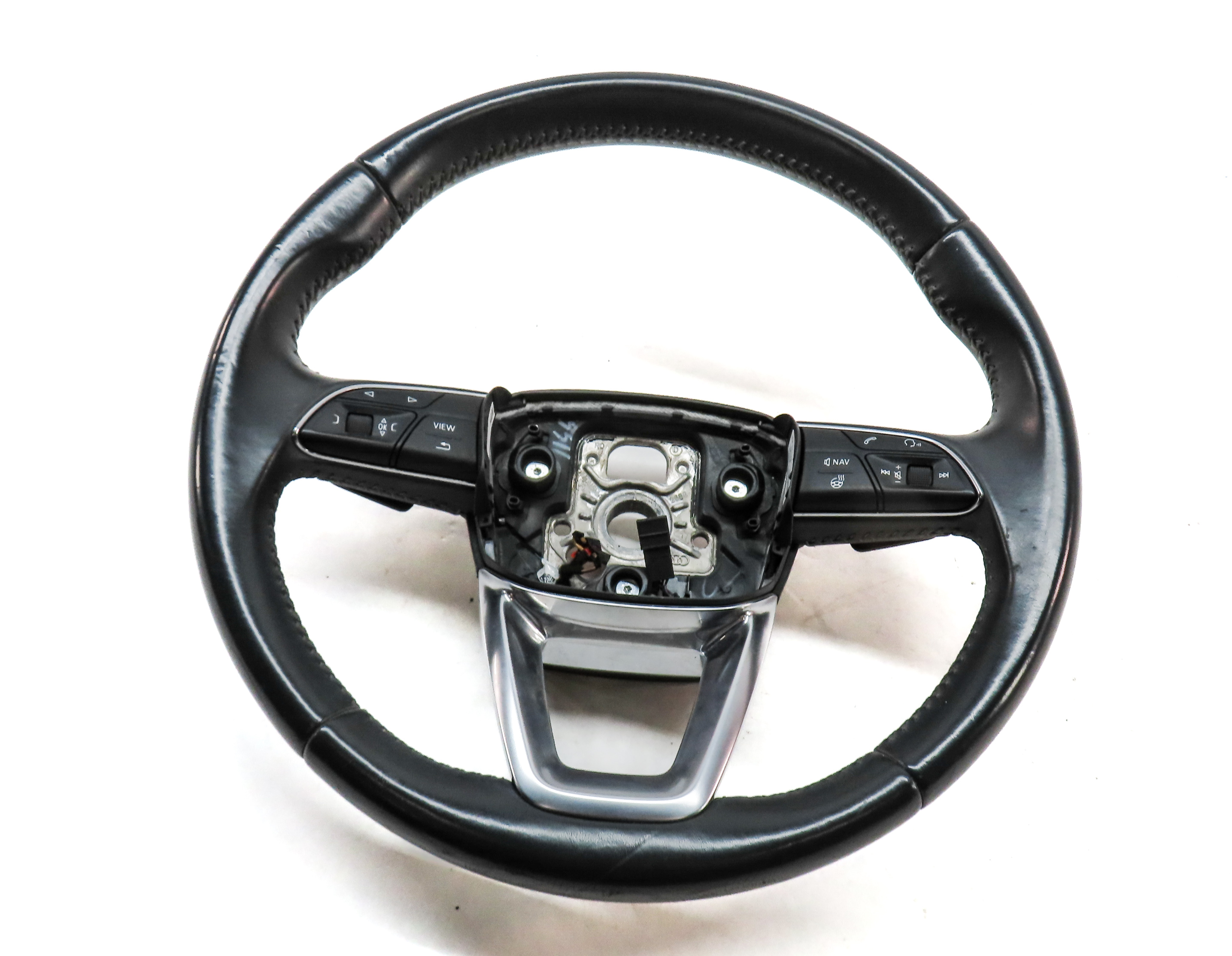 18-20 AUDI Q5 SQ5 FY 80A DRIVER 3-SPOKE HEATED STEERING WHEEL w/PADDLES(BLACK) — exact item pictured
